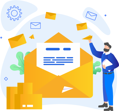 Bulk mailing service illustration